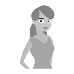 Woman cartoon icon. Girl female avatar person people and human theme. Isolated design. Vector illustration