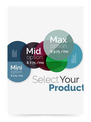 Business flyer circle abstract background