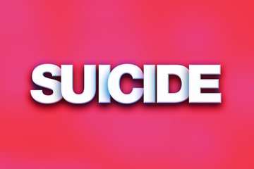 Suicide Concept Colorful Word Art