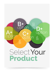 Business flyer circle abstract background