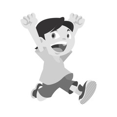 Boy cartoon icon. Kid childhood little and people theme. Isolated design. Vector illustration