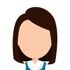 girl student character isolated icon vector illustration design