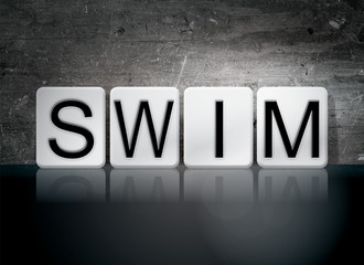 Swim Tiled Letters Concept and Theme