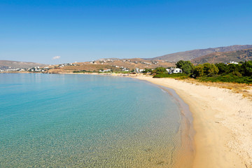 St. Peter beach in Andros, Greece