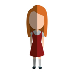 girl student character isolated icon vector illustration design
