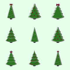 Christmas tree Icon flat vector