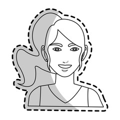 Woman cartoon icon. Girl female avatar person people and human theme. Isolated design. Vector illustration