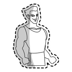 Man cartoon icon. Male avatar person people and human theme. Isolated design. Vector illustration