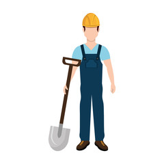 repairman character working icon vector illustration design