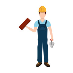 repairman character working icon vector illustration design