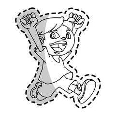 Boy cartoon icon. Kid childhood little and people theme. Isolated design. Vector illustration