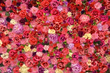 Foto op Canvas bright background of flowers of roses © demiurge_100