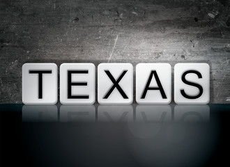Fototapeta na wymiar Texas Tiled Letters Concept and Theme
