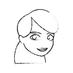 Woman cartoon icon. Girl female avatar person people and human theme. Isolated design. Vector illustration