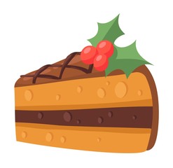 Cookie cake isolated vector.