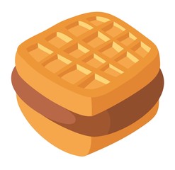 Cookie cake isolated vector.
