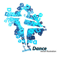 Silhouette of a dancing girl