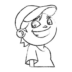 Boy cartoon icon. Kid childhood little and people theme. Isolated design. Vector illustration