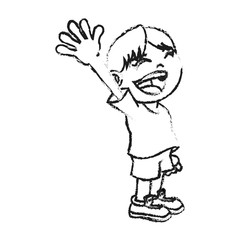 Boy cartoon icon. Kid childhood little and people theme. Isolated design. Vector illustration