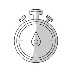 Chronometer icon. Training sport fitness and gym theme. Isolated design. Vector illustration