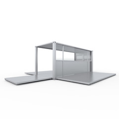 20 Ft. container converted to mobile trade point.