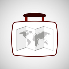 travel concept world map icon vector illustration eps 10