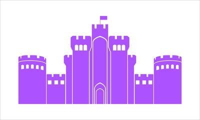 Old castle illustration vector design