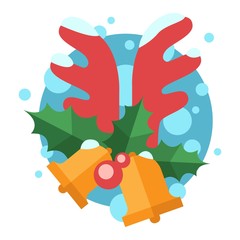 Christmas bell symbol vector