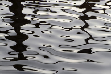 Light and Dark Oscilating Waves of Water