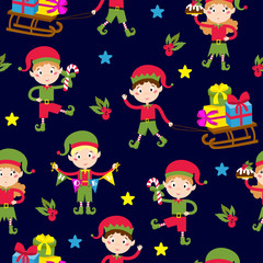 Fototapeta premium Elf helpers vector illustration