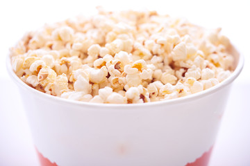 a large bucket of popcorn