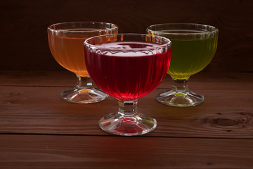 colored jelly in a bowl