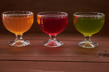 colored jelly in a bowl