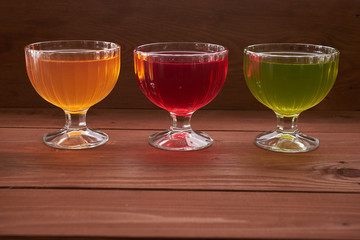 colored jelly in a bowl