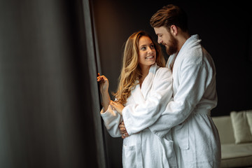 Couple enjoying honeymoon