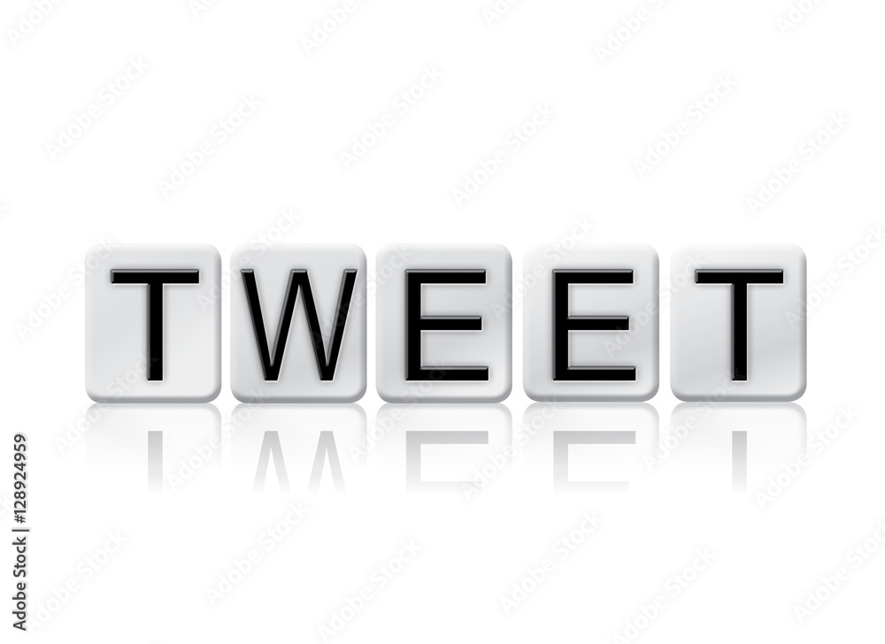 Canvas Prints tweet isolated tiled letters concept and theme