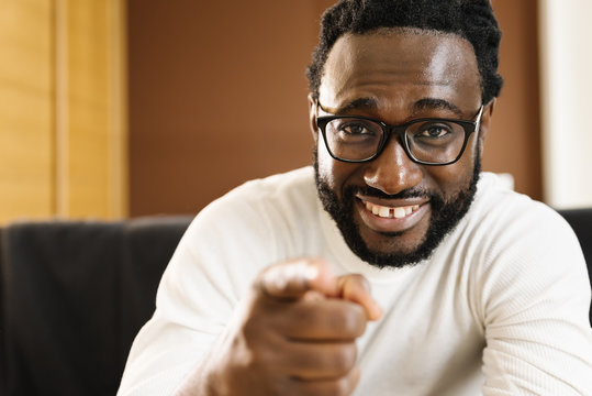 Portrait of Handsome african man.