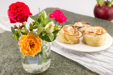 rose shaped  pastry