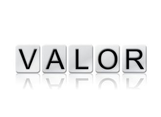Valor Isolated Tiled Letters Concept and Theme