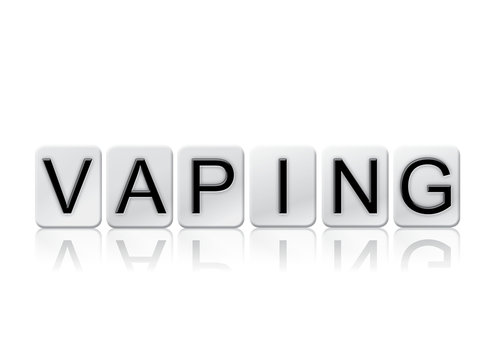Vaping Isolated Tiled Letters Concept and Theme