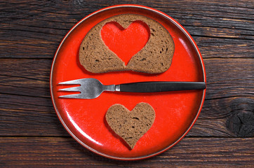 Fresh bread on a plate