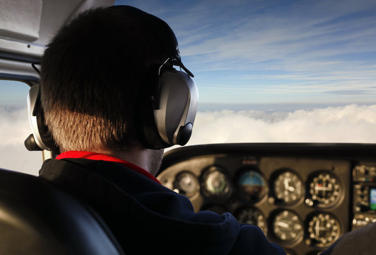 Auf Rundflug - im Cockpit
