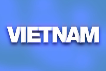Vietnam Concept Colorful Word Art