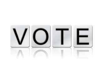 Vote Isolated Tiled Letters Concept and Theme