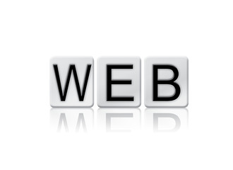 Web Isolated Tiled Letters Concept and Theme