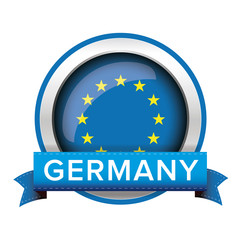EU flag button with Germany ribbon