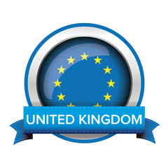 EU flag button with Germany ribbon