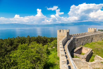 Fototapeta premium Fortress of tzar Samuel in Ohrid