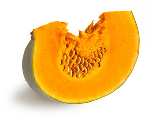 Pumpkin slice isolated on white