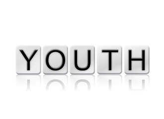 Youth Isolated Tiled Letters Concept and Theme